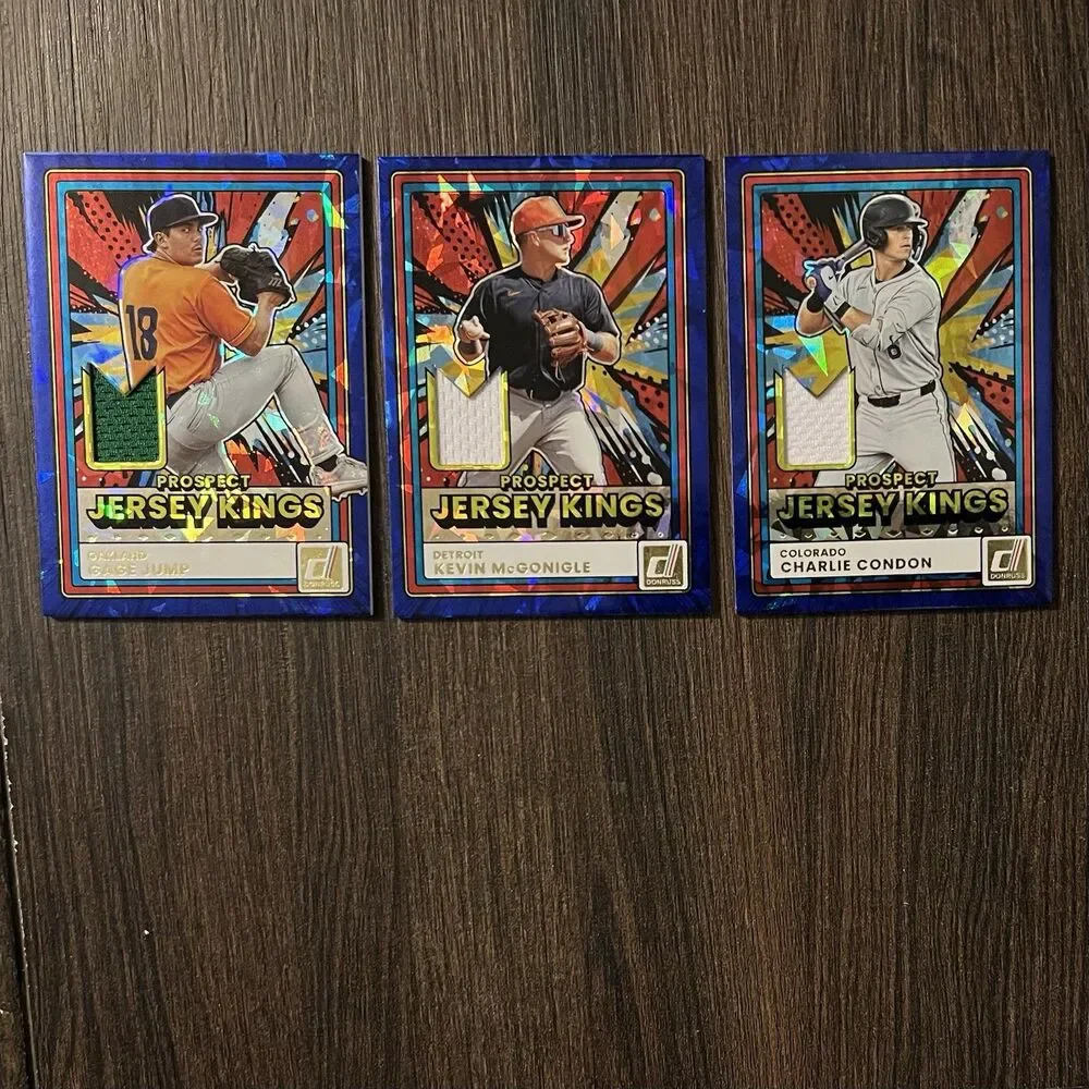2026 Panini Donruss  Jersey Kings - Charlie Condon, Kevin Mcgonigle, Gage Jump